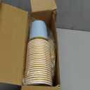 Gejoy 144 Pcs Bridal Shower Decorations Baby Shower Party Supplies Include Disposable Paper Plates Cups and Napkins Sets with Plastic Forks Knives Spoons for Wedding Birthday Party(Light Blue)