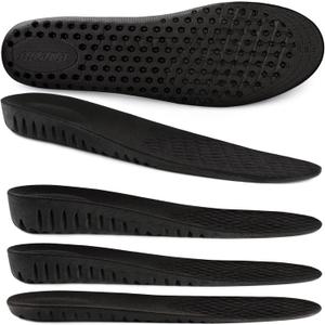 Ailaka Height Increase Insoles for Men Women, Honeycomb Shock Absorbing Cushion Insoles, Replacement Full Length Sports Shoe Height Inserts Height Elevation (Men 6.5-10 M/Women 8-11.5 M, Black, Heel Height: 2.5 Cm)