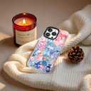 for iPhone 16 Pro Max Case, Coastal Vintage Collage Pattern, Military-Grade Drop Protection, Vintage Coastal Soft Slim TPU Protective Cover with Camera Protection for WomenGirls (PlumeriaTahiti)