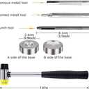 Qfun 120 Set Snap Fasteners Kit for Leather 12mm Metal Button Snaps Press Studs with 4 Setter Tools, 1 Hammer, 4 Color Leather Snaps for Clothes, Jackets, Jeans Wears, Bracelets, Bags