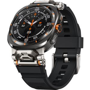 Suitisbest Sport Band Compatible with Galaxy Watch Ultra Bands 47mm (2025/2024), Samsung Ultra Watch Band for Men Women - Soft Silicone Samsung Watch Ultra Strap with Durable Stainless Steel Connector (Black)