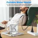 Immersion Water Heater 300W 120/240V Portable Immersion Water Heater Element, Instant Immersion Cup Mug Heater Fit Camping Traveling Coffee/Tea/Soup Electric Water Portable Reheater