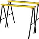 Forup Portable Folding Sawhorse, Heavy Duty Twin Pack, 275 lb Weight Capacity Each 2 Pack (Yellow)