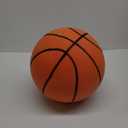 Silent Basketball Size 7 (29.5")  Grooved Airless Indoor Basketball for Quiet Dribbling and Indoor Training, Pro PU Foam Ball  Real Feel Higher Bounce Quieter (Orange)