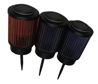 Solar Lights Outdoor for Garden, Red, Blue, 3 Pieces