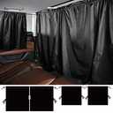 Set of 3 Privacy Curtains for Car, SUV, Van - Includes 1 Rear Seat Divider & 2 Side Windows Divider Curtains for Camping & Sleeping