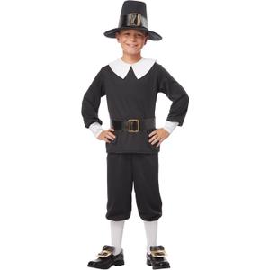 California Costumes boys Pilgrim Boy (Large, Black/White)