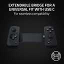 Razer Kishi V2 Gaming Controller for Android & iPhone 15 Series (USB C): Console Quality Controls - Stream PC, Xbox, PlayStation Games on Phone, Mobile - Passthrough Charging - Virtual Controller Mode
