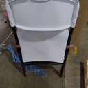 Amazon Basics Sturdy Foldable Plastic Chair, Portable, 350-Pound Capacity, White, 6-Pack