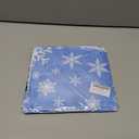 Horaldaily Christmas Tablecloth 7070 Inch Round, White Snow Blue Washable Table Cover for Party Picnic Dinner Decor