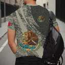 Mexico Shirt Short Sleeves Graphic Funny Tee Mexico Eagle Printed Mexican Crewneck Casual Tops (XXL)