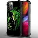 CARLOCA for iPhone 16 Pro Case,Green Magic Lady Pattern Ultra Protection Shockproof Soft Silicone TPU Non Slip Back for iPhone 16 Pro