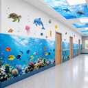 Briwooody 47x1.97 ft Under The Sea Wallpaper Peel and Stick Contact Paper