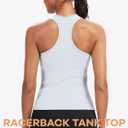 Sports Bra for Women, Wide Straps Racerback Built-in Bra Tank Tops,Gym Yoga Sports Shirts Running Athletic Crop Top (M)