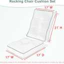 Favoyard Outdoor Rocking Chair Cushion 17 17 Inch Water Resistant & 3-Year Color Fastness Patio Chairs Cushions for Rockers Furniture, Set of Seat & Back Thick Tufted Cushion with Tie Straps, Red