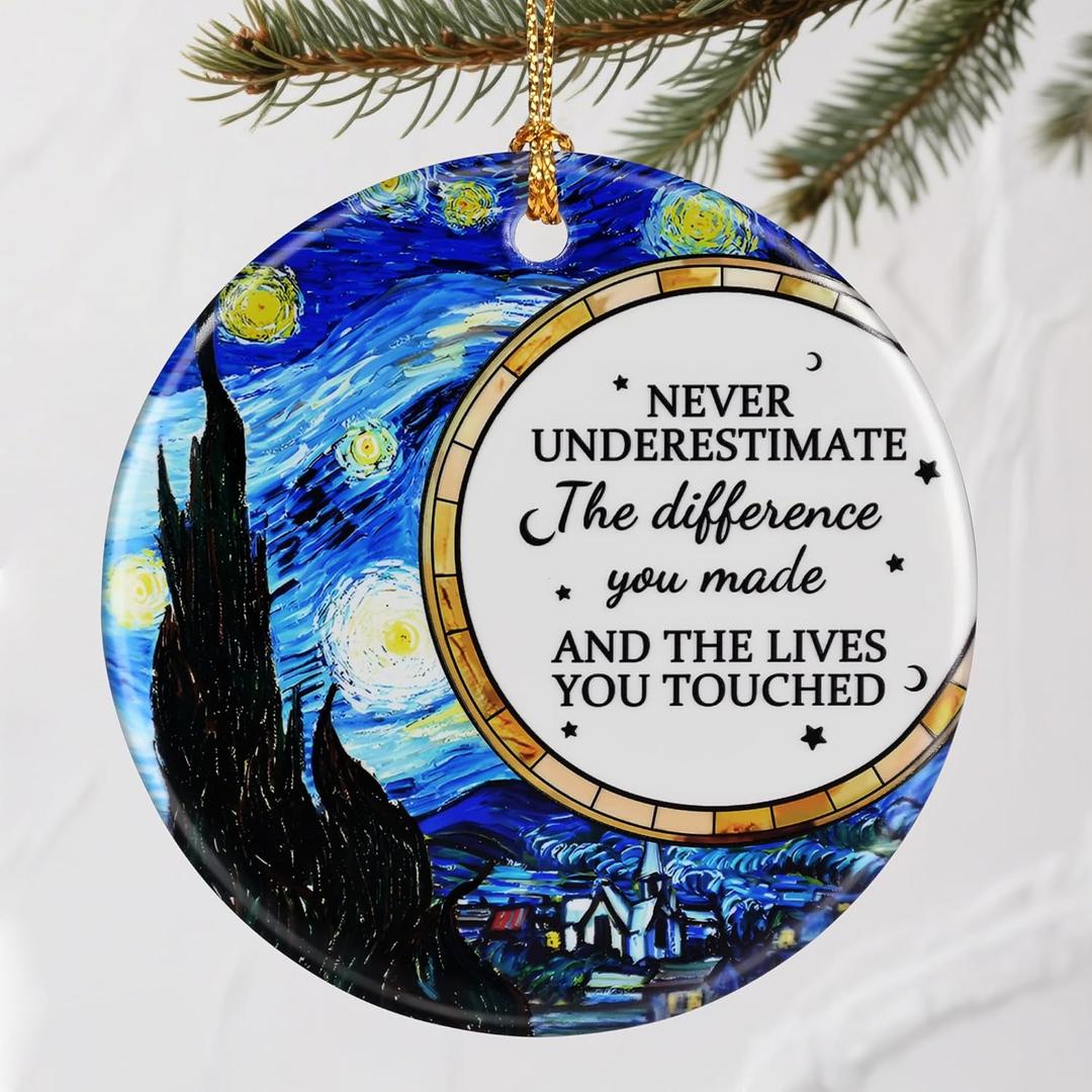 Christmas Ornaments, Going Away, Goodbye, Farewell Gifts for Coworkers - Retirement, Coworker Leaving Gifts for Women, Men - Leaving Job, Moving Away Presents for Friends, Boss, Work Bestie - Design C