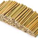 Frcctre 200 Pack 5 Inch Bamboo Mason Bee Tubes, 0.15-0.5 Inch Diameter Bamboo Sticks for Craft, Natural Bamboo Stakes Bee House Tubes Insect Hotel DIY Crafts Supplies