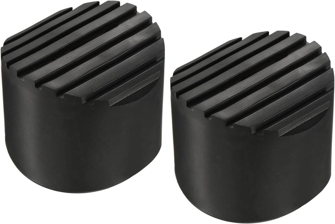 MECCANIXITY Ladder Non-Slip Feet Mat 68mm ID Rubber Round Telescopic Ladder Accessories Pad Cover Cushion for Ladder Protection Black Pack of 2