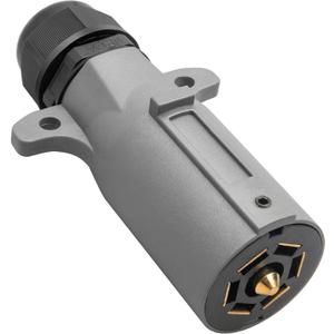 Oyviny RV 7 Pin Trailer Plug with IP68 Waterproof Seal, Detachable 7 Way Round RV-Style Trailer Side Connector 7 Point Trailer Wiring Plug