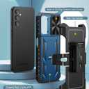FNTCASE Case for Samsung Galaxy A14-5G: Protective Shockproof Rugged A14 Cell Phone Cover Cases with Belt Clip Holster Kickstand & Slide | Textured Tough Military Grade Drop Proof Protection - Blue