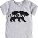 Teeny Fox Mama Bear Papa Sister Brother Baby Cute Matching Outfits Couple Shirts (Gray, XS)