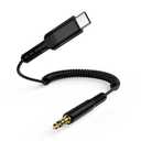 USB C to 3.5mm Audio Aux Jack Coiled Cable for Car, 4FT Type C to Aux Headphone Male Cord Car Stereo Auxiliary Cable for Samsung Galaxy S26 S25 Ultra S24+ S23 A07, iPhone 17 Pro Max 16 15, Pixel 10a 9