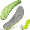 Pickleball Insoles, 4D Memory Foam Arch Support Inserts, Cloud Comfort Breathable Cushion, Anti-Slip Massage Arch Support Inserts for Men Women (Men 8-9 / Women 9.5-10)