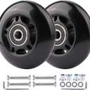 2-Pack PU Luggage Suitcase Replacement Wheels Repair Kit w/ABEC-7 Bearings and 6mm Axles for Trolley Carry-on Roller Travel Bag (70 * 24mm)