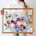Floating Frames 16x20 Walnut Wood Shadow Box Frame For Pressed Flower Floater Double UV Glass Pressed Flower Floating Frame 20x24 Bouquet Frames For Wedding Memory