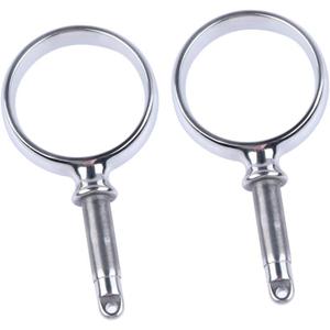 Hoffen Boat Stainless Steel Oarlock Socket Side Mount Rowlock Paddle Brackets, Oar Locks for Small Boat Dinghy Canoe,Dinghy, Lifeboat (2 Pack)