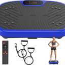 Vibration Plate Exercise Machine, Vibration Plate Platform for Lymphatic Drainage, 200 Adjustable Speeds Power Shaping Vibrating Plate Helps Weight Loss, Shaping, Max Weight 450 Lbs (Blue)