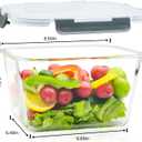 2 Pack Large Glass Storage Containers with Lids 85oz/10.5cup Big Airtight Glass Food Storage Containers for Rotisserie Chicken Watermelon Meal Prep, BPA Free, Freezer Dishwasher Oven Safe