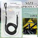 2 Pieces 6 Ft Boat Bungee Dock Lines with Stainless Steel Clip and Loop, Adjustable Bungee Anchor Line, Heavy Duty Boat Mooring Rope for PWC Kayak Jet Ski Pontoon Wave Runner (Black)