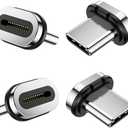 24 Pin Magnetic USB C Tips, 4 Pack Type C Connector USB C Tips Head Compatible USB C Magnetic Adapter and 24Pin Magnetic Cable