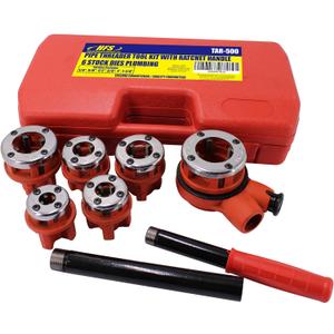 HFS(R Ratchet Pipe Threader Kit - Ratcheting Pipe Threading Tool Set with 6 Dies