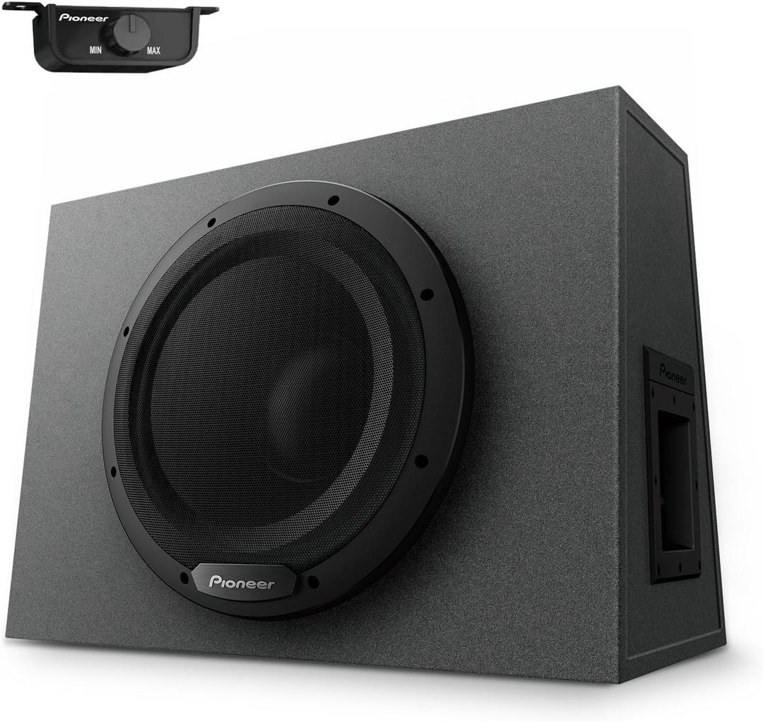 Pioneer TS-WX1210A 12 Sealed Active Subwoofer with Built in Amplifier, 1200 Watts Max Power Sub, Variable Bass Boost, Flexible Installation, Enhanced Car Audio