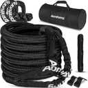 Aomifunny 1" x30ft Kinetic Recovery Tow Rope Kit, 48,800 lbs Break Strength, 35% Elasticity, with 2 Soft Shackles, Heavy Duty Tow Strap for Offroad Jeep, SUV, Truck, ATV, UTV, Tractor & 4x4 Vehicles