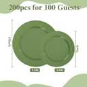 200 Pcs Green Plastic Plates, St. Patrick's Day Disposable Plates Include 100 Dinner Plate 10 & 100 Dessert Plate 7 Perfect for St Patrick's Day Party