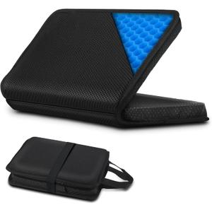 Demine Gel Travel Seat Cushion  Portable Airplane & Stadium Cushion  Gel Grid Design for Ultimate Comfort  Foldable Cushions for Commute, Airplanes, Camping, Bleachers