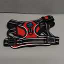 PHOEPET No Pull Dog Harness Medium Reflective Front Clip Vest with Handle,Adjustable 2 Metal Rings 3 Buckles[Easy to Put on & Take Off](M, Red)