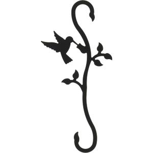 12 Inch Hummingbird and Flower S Hook