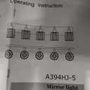 5-Light Vanity Lights for Bathroom: Black Gold Vanity Lights with Crystal Glass Shade, Modern Crystal Bathroom Light Fixtures Over Mirror, 34inch Black Gold Wall Sconce for Bath, E26 Base