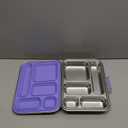 Stainless Steel Bento Box Kids, Kids Metal Bento Lunch Box BPA Free Lunch Box Containers 304 Stainless Steel Bento Box for School and Office(Purple)