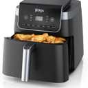 Ninja | Air Fryer Pro XL | 6.5QT Capacity fits up to 9lbs of Wings| 7-in-1 Max Crisp, Broil, Air Fry, Roast, Bake, Reheat & Dehydrate | Dishwasher Safe Parts | Space Saving | Grey | AF182AMZ