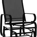 Outsunny Outdoor Glider Chair, Gliders for Outside Patio with Smooth Rocking Mechanism and Lightweight Construction for Backyard, Black