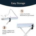 2 x SimplyImagine Flexible Iron Cord Holder - Metal, Tabletop Mount - Tangle-Free Pressing & Ironing Board Cord Holder - Universal Fit & Steam Compatibility