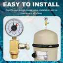 VIKKSAER 98209800 Brass Air Relief Valve with Pool Filter Pressure Gauge, Replacement for Pentair Clean and Clear Quad DE 4000 and FNS Series Filters, Replaces 98209800