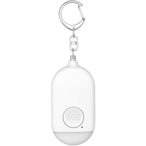 Waterproof Self Defense Key Chain Siren Personal Safety Alarm with Rechargeable 120dB SOS LED Light,BVAZTVP Helps Elders & Kids EmergencyElderly Seniors Patient Disabled Handicapped White 1 Pack