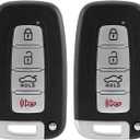 Key Fob Remote Replacement Fits for Hyundai Sonata Genesis 2010 2011 2012 2013 2014 Azera Equus Kia Optima Ria Sorento Forte Borrego Keyless Entry Smart Remote Control SY5HMFNA04 (Pack of 2)