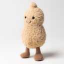 Jellycat Amuseables Peanut Stuffed Toy, 6 inches - Food Plush - Fun Gift Idea